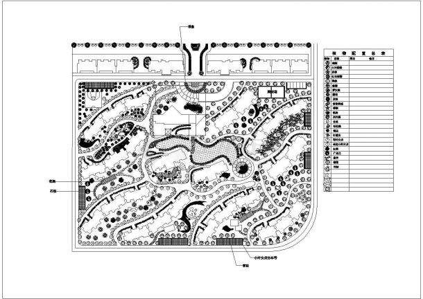 【綠化設(shè)計施工圖】某公園植物配置綠化設(shè)計施工圖_土木在線